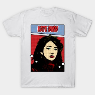 Kate Bush 80s Pop Art Comic Style T-Shirt